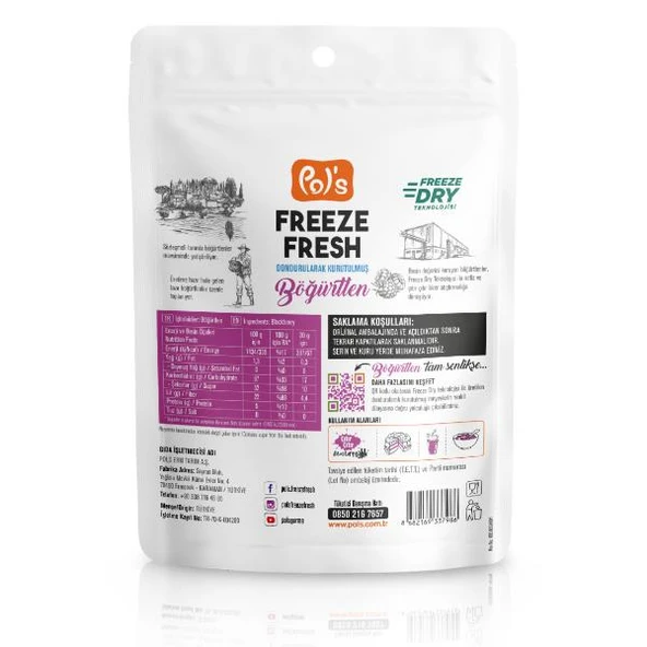 Freeze Fresh Dondurularak Kurutulmuş Böğürtlen 20 g - Resim 2