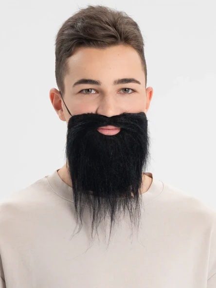 Siyah Renk Takma Sakal Bıyık Takımı - Resim 2