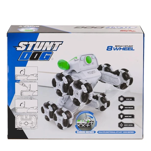 SYR-666-820 Kumandalı Buharlı 8 Teker Stunt Köpek Araba -Vardem Oyuncak - Resim 2