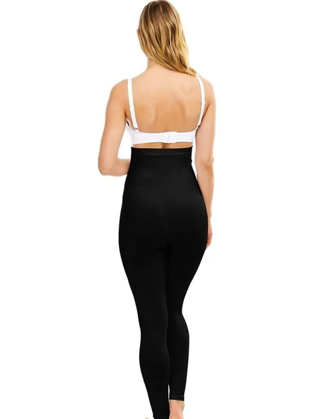 NessiWorld Uzun Hamile Tayt 4341 Black - Resim 2