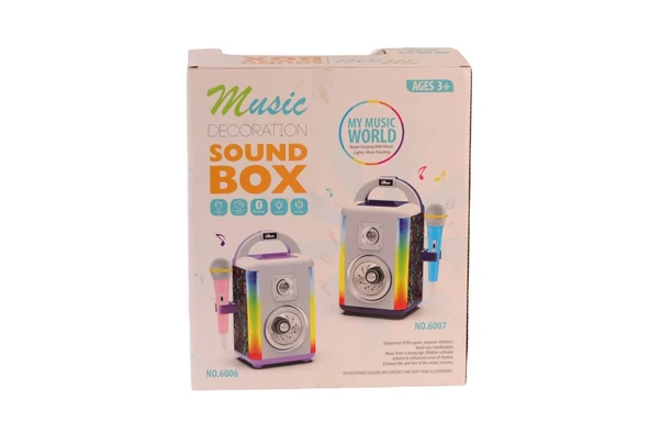 6006 KUTULU MİKROFONLU MÜZİK KUTUSU 12 - Resim 2