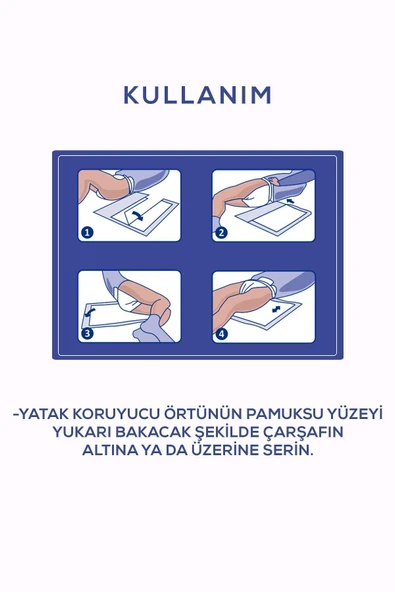 Moly Yatak Koruyucu Örtü 60x90 cm 120'li - Resim 4
