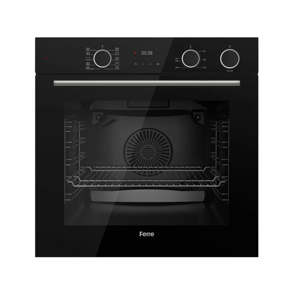 Ferre FryArt&Buharlı Alverra Sessiz Davlumbaz Elektrikli Siyah Ank. Set (D077-SA + MS263 + XE64CS) - Resim 4