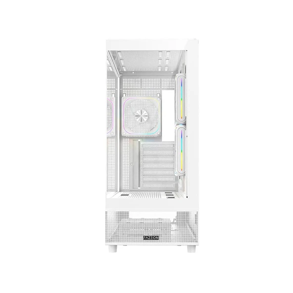 FAZEON F17 750W 80PLUS BRONZE 3x120mm ARGB Fanlı ATX Beyaz Bilgisayar Kasası - Resim 3