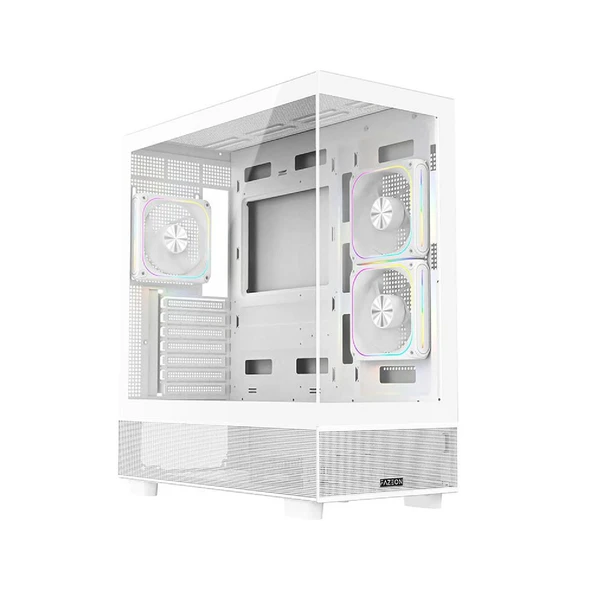 FAZEON F17 750W 80PLUS BRONZE 3x120mm ARGB Fanlı ATX Beyaz Bilgisayar Kasası ürün görseli 1