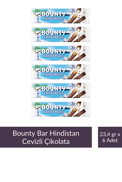 Bounty Crıspy Rolls 23,4 gr x 6 Adet ürün görseli 1