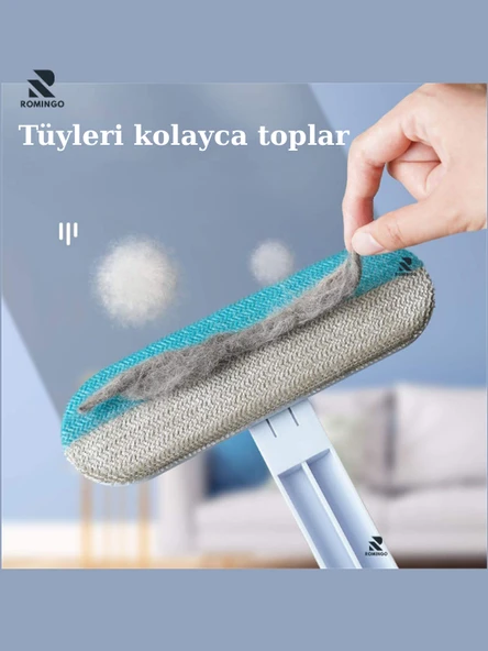 4'lü Temizlik Seti Kedi Tüy Toplama Köpek Tüy Toplama Cam Silme - Resim 5