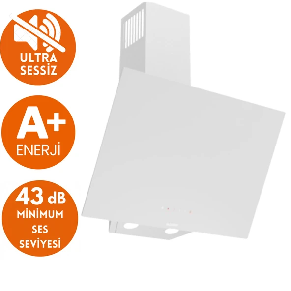 Ferre FryART & SilentArt Lara / Sessiz Beyaz Ankastre Set ( D078-SA + QEP63CB + LN386 ) - Resim 2