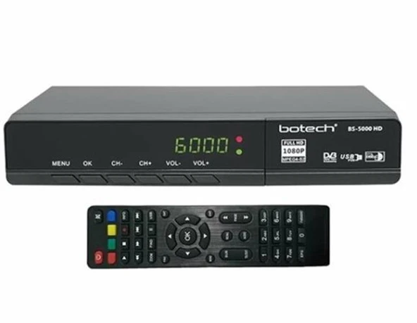 Botech BS-5000 HDMI + Scart + Usb Girişli 1080P Full HD Uydu Alıcı ürün görseli 1