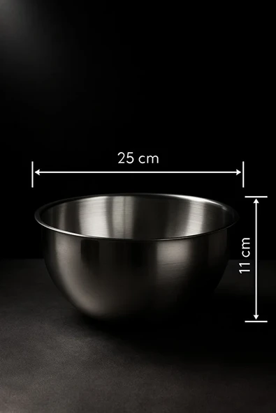 Paslanmaz Çelik Derin Çırpma ve Karıştırma Kasesi Mutfak Karıştırma Kabı, Kek ve Pasta Karıştırma - Resim 4