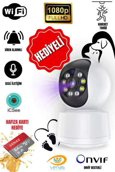 Hareket Algılamalı Sesli İletişimli Gece Görüşlü Bebek Kamerası ürün görseli 1