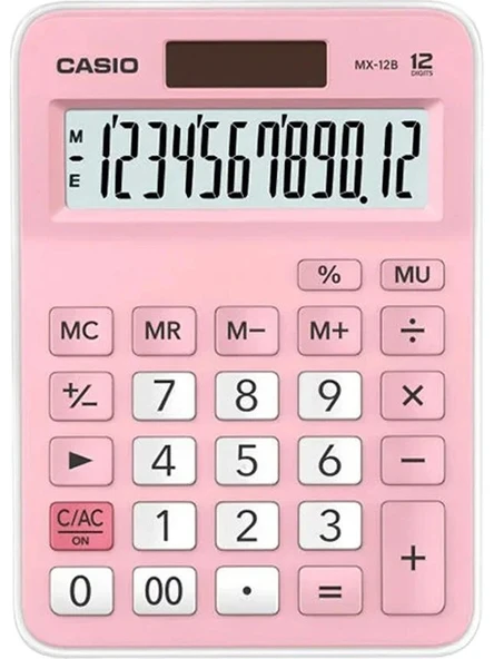 Hesap Makinesi Masa Üstü 12 Hane Pembe MX-12B-PK ürün görseli 1