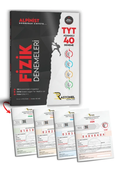 Tyt Fizik 40 Lı Deneme Seti (ALPİNİST SERİSİ) (YAZARLARINDAN VİDEO ÇÖZÜMLÜ) ürün görseli 1