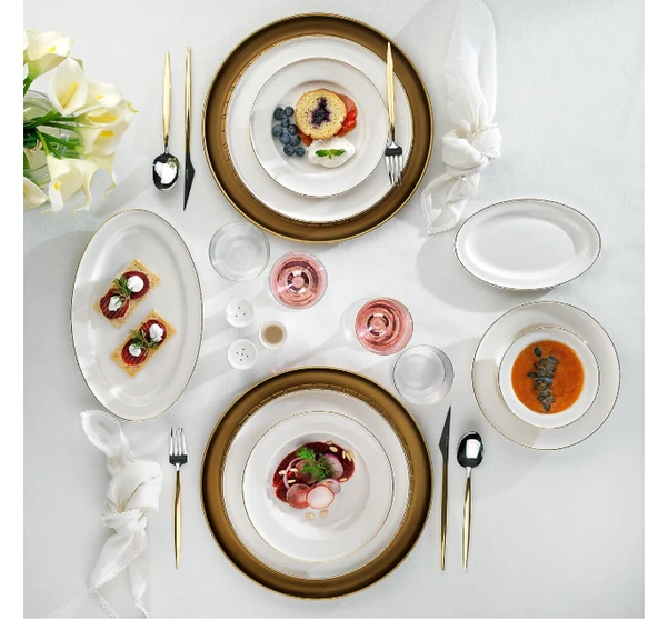 Schafer Mandy Gold 56 Parça 12 Kişilik Yemek Takımı ürün görseli 1