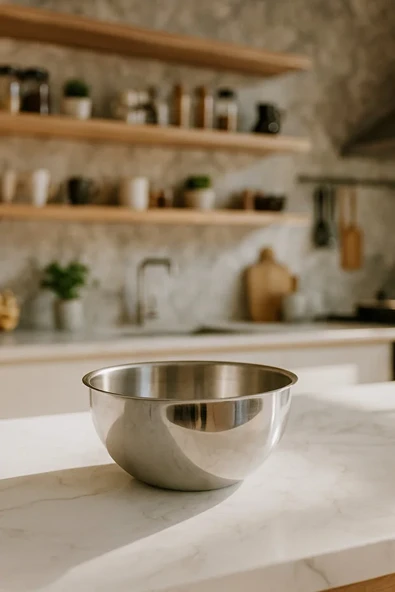 Paslanmaz Çelik Derin Çırpma ve Karıştırma Kasesi Mutfak Karıştırma Kabı, Kek ve Pasta Karıştırma - Resim 5