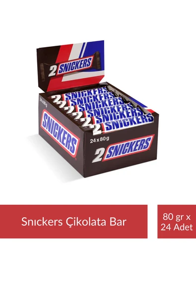 Snıckers Çikolata Bar 80 gr x 24 Adet ürün görseli 1