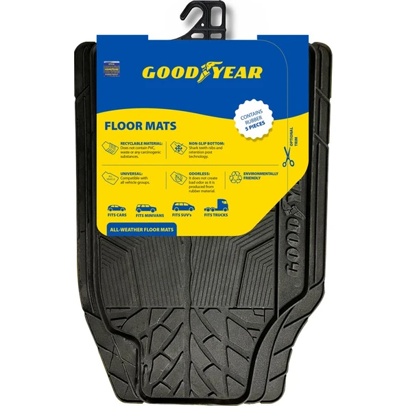 Goodyear Tüm Araçlara Uyumlu Universal 3D Havuzlu Oto Paspas ürün görseli 1