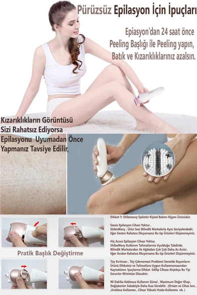 ShiboWavy 6in1 Islak Kuru Epilatör - Resim 3