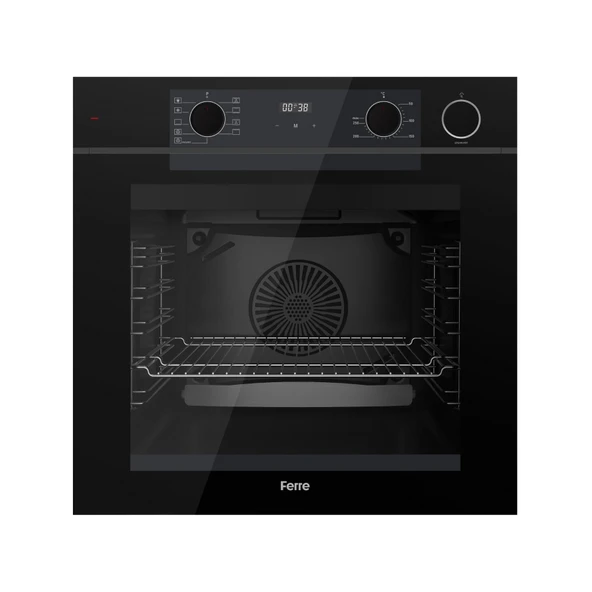 Ferre FryArt&Buharlı Ravento Sessiz Davlumbaz Elektrikli Siyah Ank. Set (D080-SA + MS263 + QEP64CS) - Resim 4