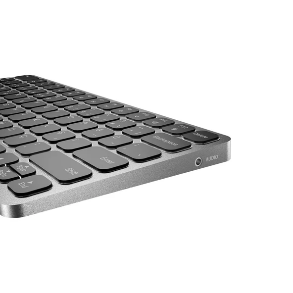 S-Link SW-K801 Siyah USB 8 in 1 USB Q Klavye 2*USB, HDMI, TYPE-C, AUX, TF ve SD Okuyuculu HUB Klavye - Resim 5