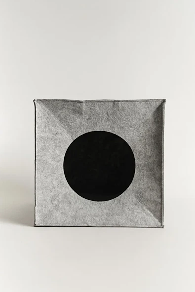 Keçe Kedi Yuvası Organizer Düzenleyici Katlanabilir Gri - Resim 2