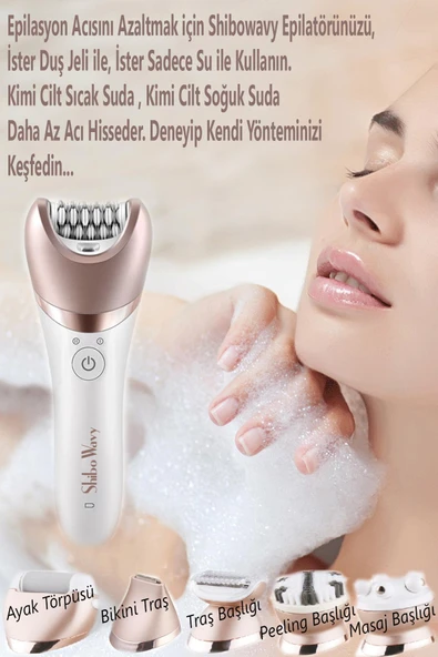 ShiboWavy 6in1 Islak Kuru Epilatör - Resim 5