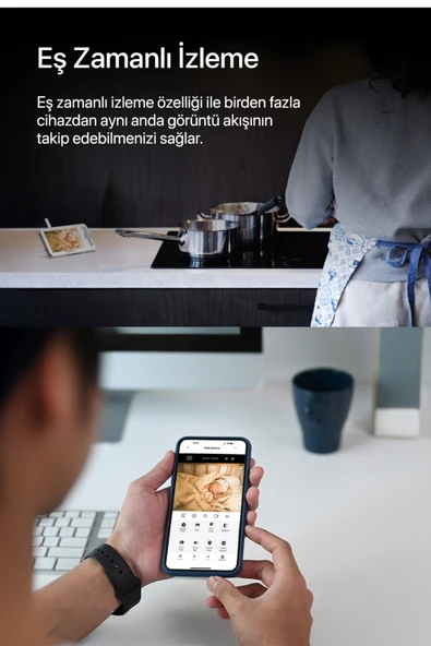 Xenon Smart Akıllı Bebek Kamerası Hava Temizleyici (Gece Lambalı) Beyaz Gürültü (Siyah)Pış Pış Sesi Uyku Arkadaşı ve RGB Ampul Seti - Resim 3