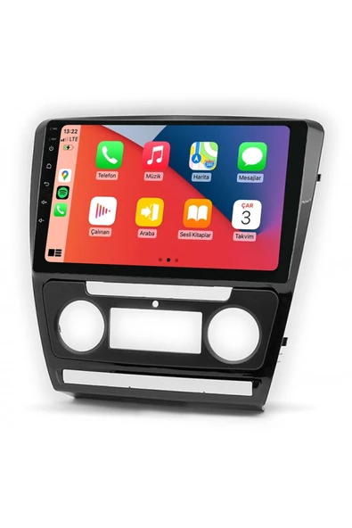 Maitec M-T-C 464 QLED Serisi Skoda Octavia 2007 2014 4+64GB Multimedya Teyp ürün görseli 1