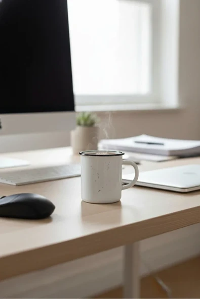 Seramik Kupa Bardak Simli Desenli Renkli 150 cc - Resim 6