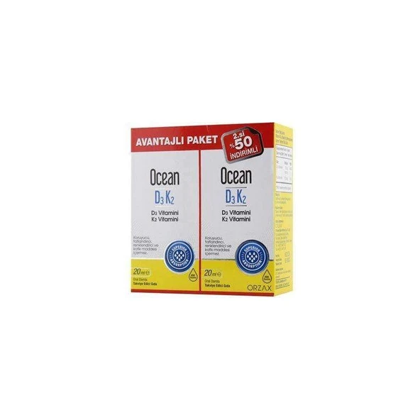 Orzax Ocean Kofre Vitamin D3+K2 20 ml ( 1 Adet ) ürün görseli 1