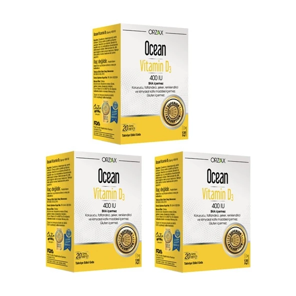 Orzax D3 Vitamini 400 Iu Sprey 20 ml X3 Adet ürün görseli 1