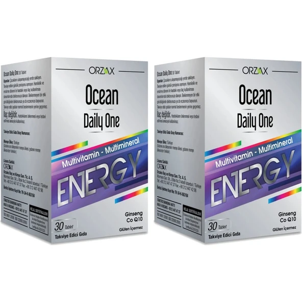 Orzax Ocean Orzax Daily One Energy - 30 Tablet (2 Adet) ürün görseli 1