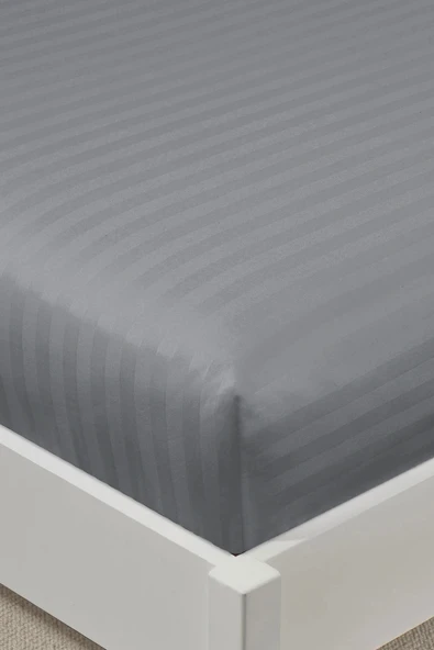 Varol %100 Pamuk Saten Stripe Çift Kişilik Lastikli Çarşaf Takımı – 30 cm – 2 Yastık Kılıfı - Resim 7