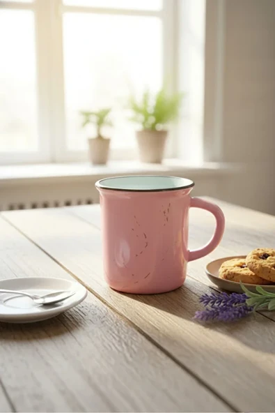 Seramik Kupa Bardak Simli Desenli Renkli 150 cc - Resim 10