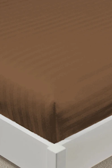 Varol %100 Pamuk Saten Stripe Çift Kişilik Lastikli Çarşaf Takımı – 30 cm – 2 Yastık Kılıfı - Resim 8