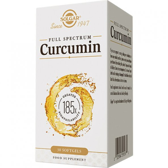 Solgar Full Spectrum Curcumin 185x 30 Kapsül