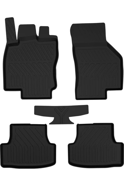 Audi A3 2013–2020 4D Havuzlu Paspas Seti – Tpe, Kaymaz Ve Sabitlemeli - Resim 4