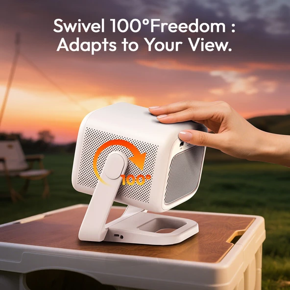 Byintek U90 700 ANSI Bataryalı Taşınabilir Android Full HD Projeksiyon Cihazı Wi-Fi - Resim 3