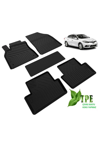 Renault Fluence 2010-2016 Havuzlu Paspas 4D Kokusuz Yumuşak - Resim 6