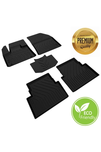 Citroen C5 Aircross Havuzlu Paspas Siyah 2019-2024 Kokusuz Yumuşak - Resim 6