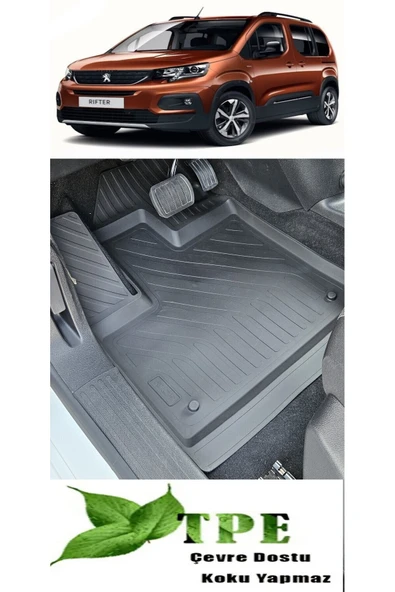 Peugeot Rifter Havuzlu Paspas 2019-2024 Kokusuz Yumuşak Active Allure Gt Line ürün görseli 1