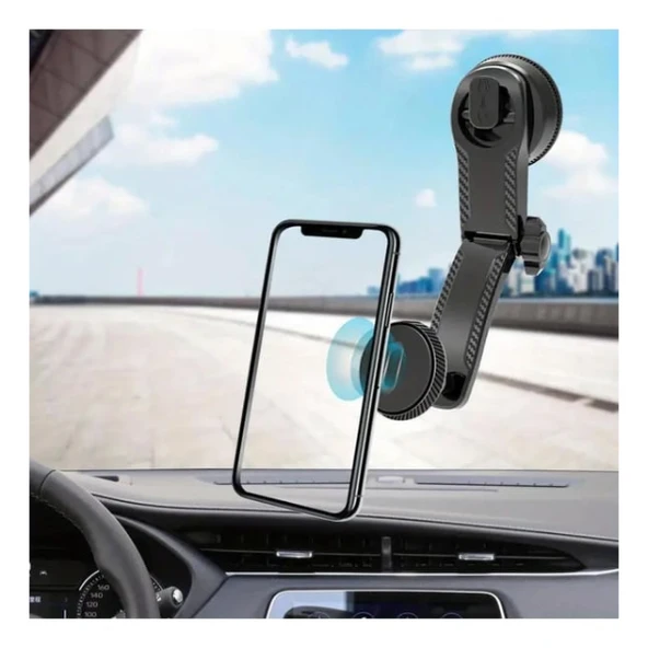 Manyetik 360 Derece Dönebilen Araç İçi Telefon Tutucu - Resim 2