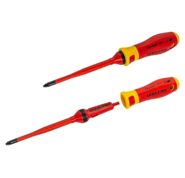 İzeltaş 1000V İzoleli Elektro Slim Düz Uçlu Tornavida 2,5X75 İzeltaş 14000005328 ürün görseli 1