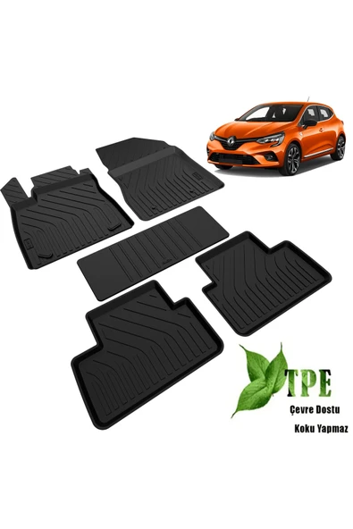 Clıo V 5 2020-2024 Havuzlu Paspas Kokusuz Yumuşak - Resim 2