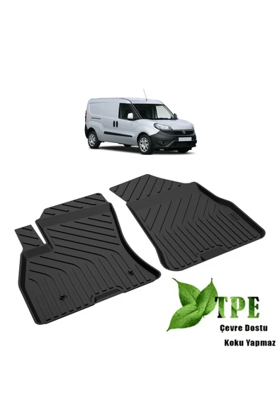 Fiat Doblo Maxi Panelvan 2016-2022 Ön 2 Parça Havuzlu Paspas - Resim 2