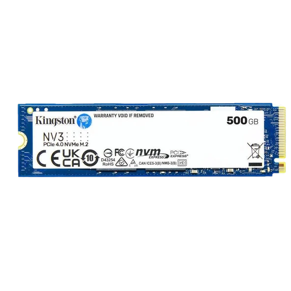 Kingston 500GB NV3 Gen4 NVMe M.2 SSD (5000MB Okuma / 3000MB Yazma) SNV3S/500G ürün görseli 1
