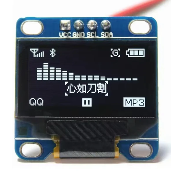 Gözeler 0.96" 128x64 4 Pin Oled Grafik Lcd Ekran - SSD1306 - I2C Beyaz ürün görseli 1