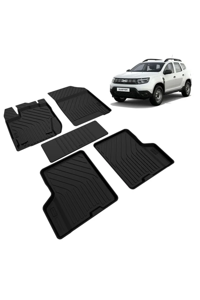 Dacia Duster 2018-2023 Kokusuz Yumuşak Havuzlu Paspas - Resim 6