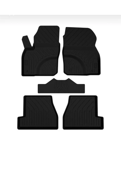 Ford Focus 3 Sedan 2015–2018 4D Havuzlu Paspas Seti – Tpe, Kaymaz & Sabitlemeli - Resim 4