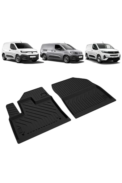 Partner Berlingo Combo Panelvan 2019-2025 Ön Iki Parça  Havuzlu Paspas ürün görseli 1